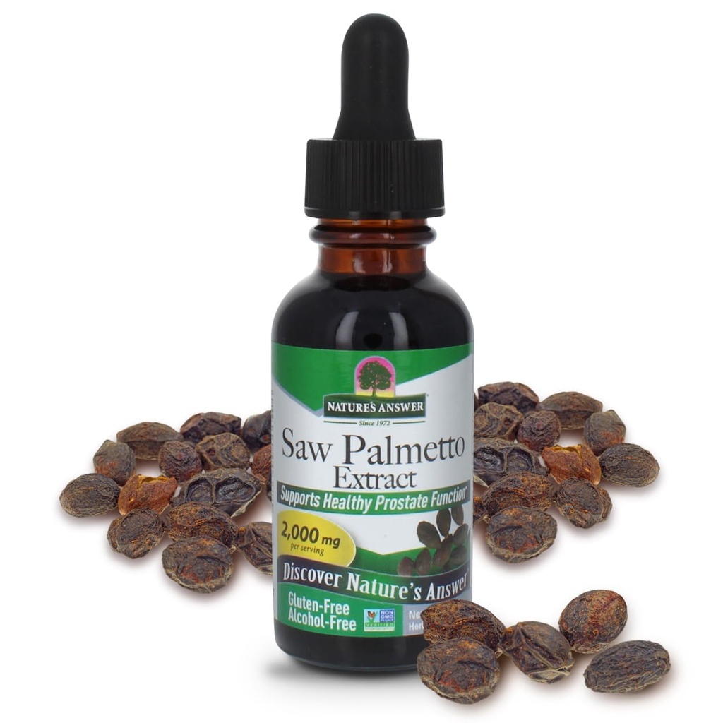 Nature's Antwoord Alcoholvrije Zag Palmetto Berry Extract, 1-Fluid Ounce 