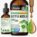 BIO KRAUTER Gotu Kola Tinctuur - Centella Asiatica Extract - Alcohol en Suikervrije Gotu Kola Extract - Vegan Drops 2 Fl.Oz.