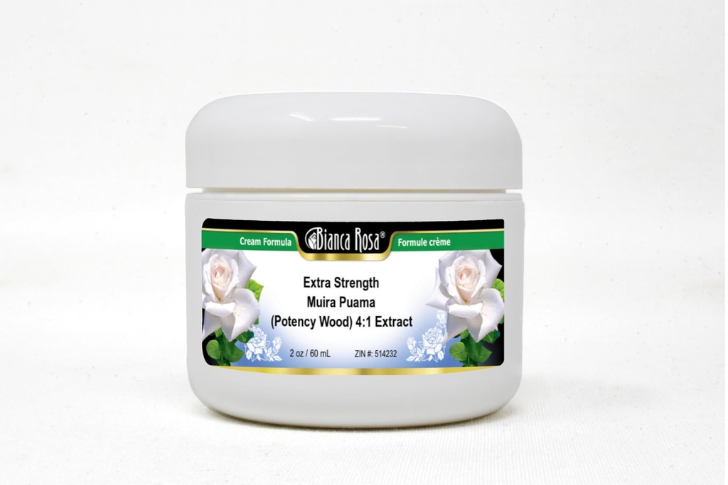 Bianca Rosa Extra Strength Muira Puama (bois de potentiel) 4:1 Crème d'extrait (2 oz, ZIN: 514232)