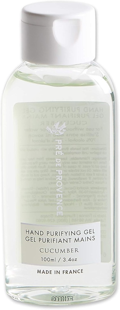 Pre de Provence Advanced Alcohol Based Hand Sanitizer Gel Moisturizes & Softens Hands, 3.4 Fluid Ounces, Cucumber
