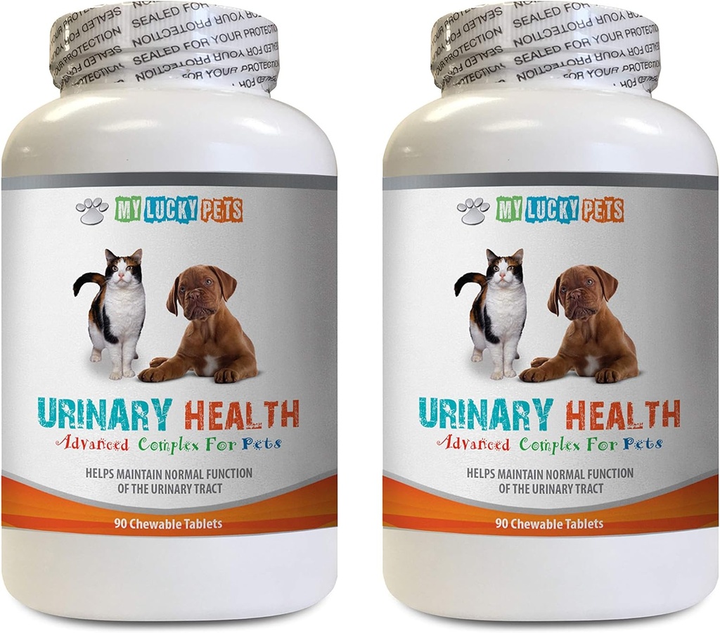Dog Urinary Diet - Huisdieren Urinary Health Complex - voor honden en katten - Advanced Bladder Support - uva Ursi voor honden - 2 flessen (180 Treats)