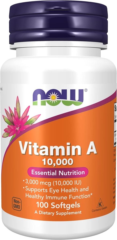 Vitamine A 10000 IE, 100 Sgels by Now Foods (verpakking van 3)