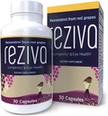 Reziva Resveratrol Supplement - Ultra High Potency & Doctor Formulated - Transresveratrol Supplementen - Grapeseed with Resveratrol - For Longevity, Eye Health And, Algehele Well-Being - 30 Veg Capsules
