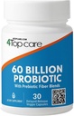 Probiotica 60 miljard CFU - 10 strains + Organic Prebiotics - Immune, Digestief & Gut Health - Ondersteunt Occasional Constipatie, diarree, gas & Bloating - voor vrouwen & mannen (30 telling)