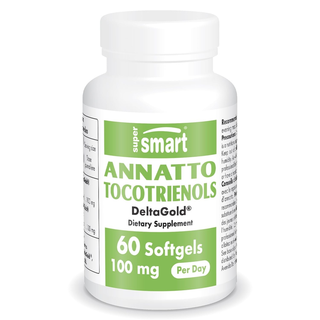 Supersmart Annatto Tocotrienols 100mg per dag (DeltaGold Vitamin E) - Tocotrienols Supplement 