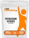 BulkSupplements.com Kaliumcitraatpoeder - voor Hydratatie Ondersteuning, Minerale Supplement, Kalium 99mg - Glutenvrij, 300mg per portie, 1kg (2,2 lbs) (verpakking van 1)