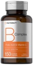 Horbiach B Complexe vitamines voor vrouwen en mannen 150 caplets met foliumzuur en vitamine C 