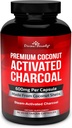 Goddelijke Bounty Biologische Geactiveerde Charcoal Capsules - 600mg Kokoskool Pillen - 90 Veggie Caps