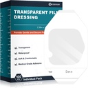 Transparante Film Dressing 2,36" x 2,75," 100 Packs Waterdichte Wond Bandage Kleef Patches, Wond Cover Patches voor Post Chirurgische Douche, IV Shield, Tattoo Aftercare Bandage