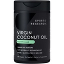 Sports Research® Biologische Kokosolie Capsules 3000MG - Koudgeperst Extra Virgin Coconut Oil met Medium Chain Triglyceriden (MCTs) - Vegan Friendly & Non-GMO Geverifieerd - 120 Softgels