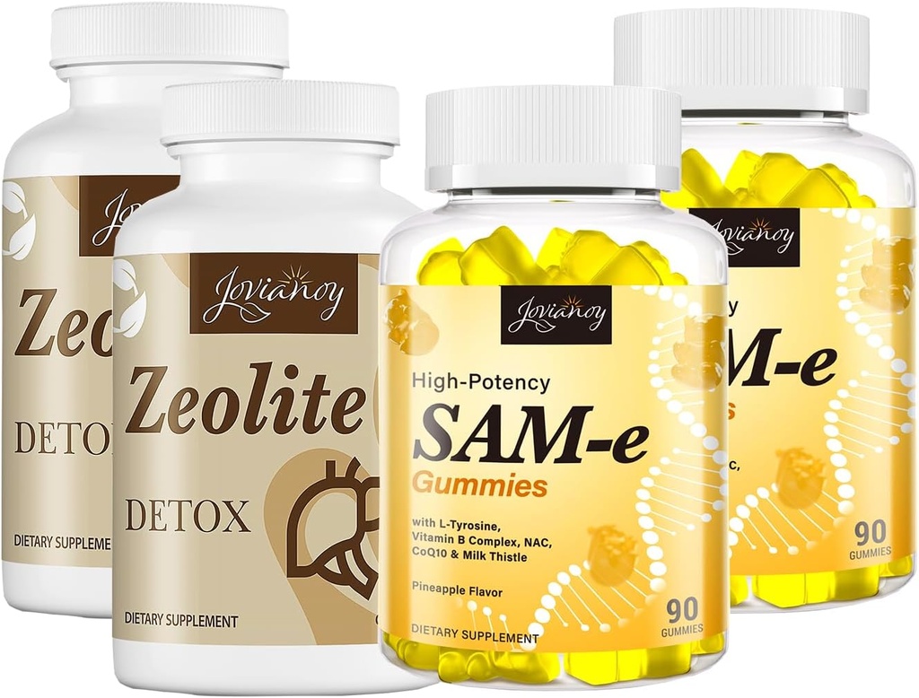 Zeoliet Detox Capsules(2 Pack) + SAM-e Gummies(2 Pack)