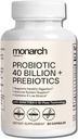 Probiotic 40 Miljard + Prebiotica: 4 Diverse Strains - Digestieve & Gut Health (60 Capsules) - Probiotica voor vrouwen & Mannen - Natuurlijke 