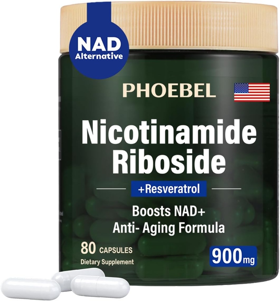 Nieuw supplement Nicotinamide Riboside Resveratrol-900mg, supplement voor mannen en vrouwen(80 capsules)