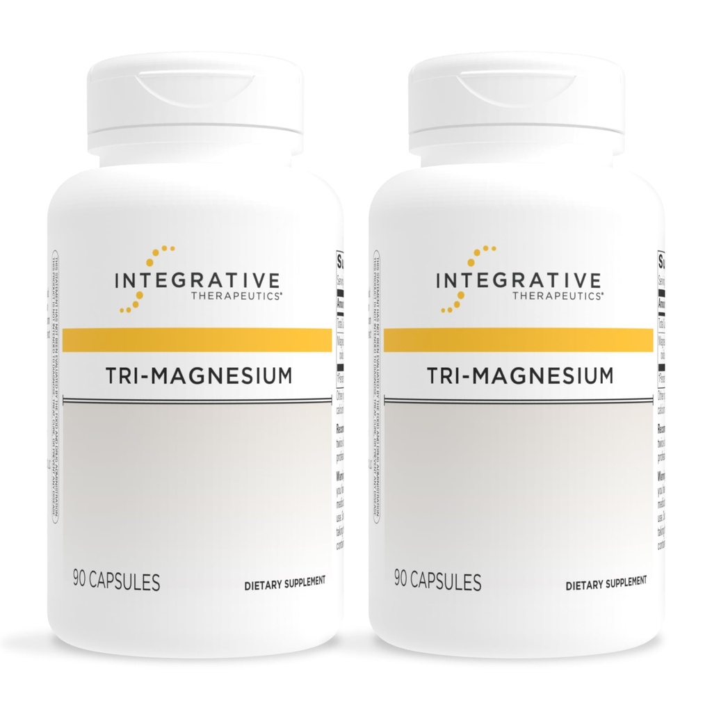 Integrative Therapeutics Tri-Magnesium - Supports Cellular Energy & Energy Metabolism* - Magnesium Supplement for Heart & Nerve Health Support* - Third-Party Tested - 180 Capsules (180 Servings)