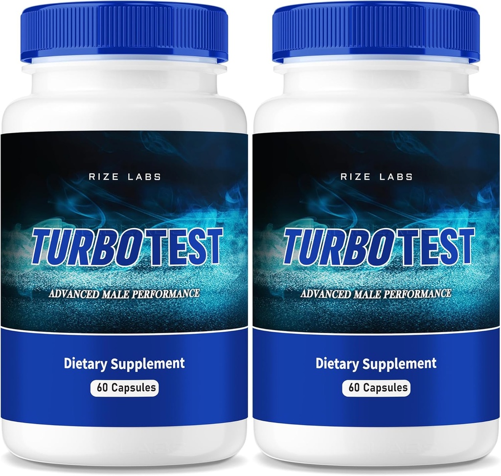 rize labs TurboTest Dieetpillen voor mannen, TurboTest Capsules voor gezonder lichaam, TurboTest Maximale sterkte Formule, TurboTest Advanced Supplement Reviews (120 capsules) (Pack of 2)