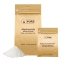 PURE ORIGINEEL INGREDIËNTEN Hyaluronzuur (2 oz) en Niacinamide (1 lb) bundel, flush-vrij, fijn poeder