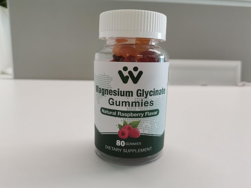 Magnésium Glycinat Gommies 400mg - Supplément Magnésium pour Sleep,Stress & Muscle Relief Calme Magnésium Chews pour Adultes et Enfants Fruit Flavor Black Currant Oil, Vegan, 2 Packs