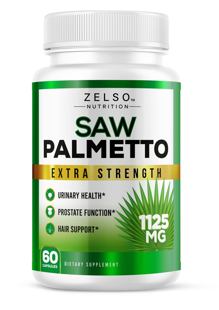 Zag Palmetto Prostaat Supplement voor mannen, 3-in-1 voordelen, Extra sterkte DHT-blokker voor haargroei en Beta-blokker voor urinegezondheid, Krachtige Prostaat Functie Ondersteuning, 30 dagen levering (60 aantal)