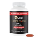 Qunol CoQ10 200mg Softgels, Ultra CoQ10 - Ultra High Absorptie CoEnzyme Q10 Supplementen - Antioxidant Supplement voor Bloedvat- en Hartgezondheid en Energieproductie - 2 maanden Levering - 60 Tel.