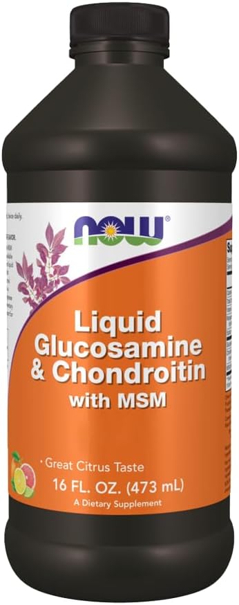 NU LEVENSMIDDELEN Vloeibare Glucosamine & Chondroitine MSM, 16 FZ