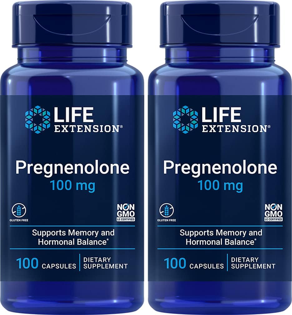 Levensverlenging Pregnenolone 100 Mg 100 Caps 2-pack (200 Aantal)