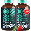 Vegan Collageen Booster tabletten - Cruelty-Free Vegan Collageen Supplementen - Biotine, Biologische Superfood, Plant Based Collageen Vitaminen voor huid, haar, Nails - 2-Pack, 60 Vegeterian Collageen Boost Pillen
