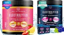 KEY NUTRIËNTEN Electrolyten Poeder Ultieme Hydration & Wellness Bundle - Sappige aardbeien Lemonade & Sweet Blue Raspberry Electrolyte Powders - Zero Sugar, Keto-Friendly, 90 Serves Each