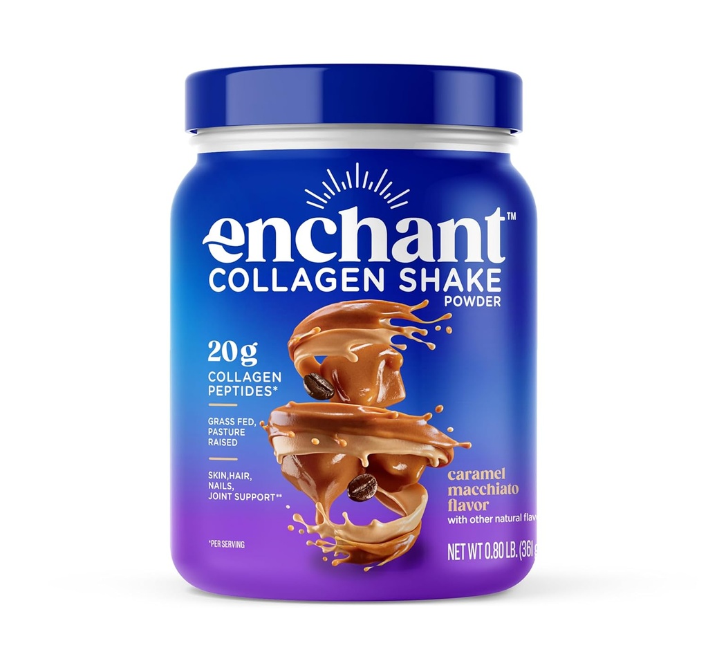 Enchant Collageen Proteïnepoeder, Caramel Macchiato smaak 
