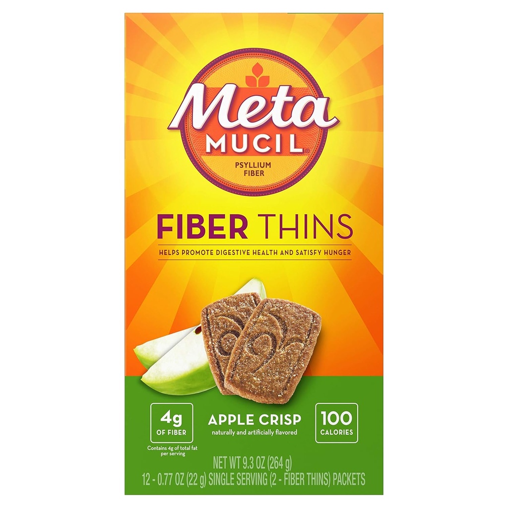 Metamucil Fiber Wafers Apple Crisp 24 Elk (pakket van 2)