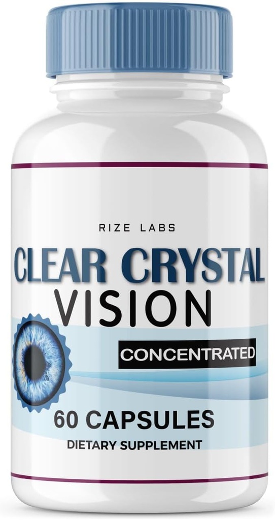rize labs Clear Crystal Vision Supplement, Clear Crystal Vision for Blury Eyes, ClearCrystal Vision to Support Healthy Eye Functions, Clear Crystal Vision Formula Reviews (60 capsules)