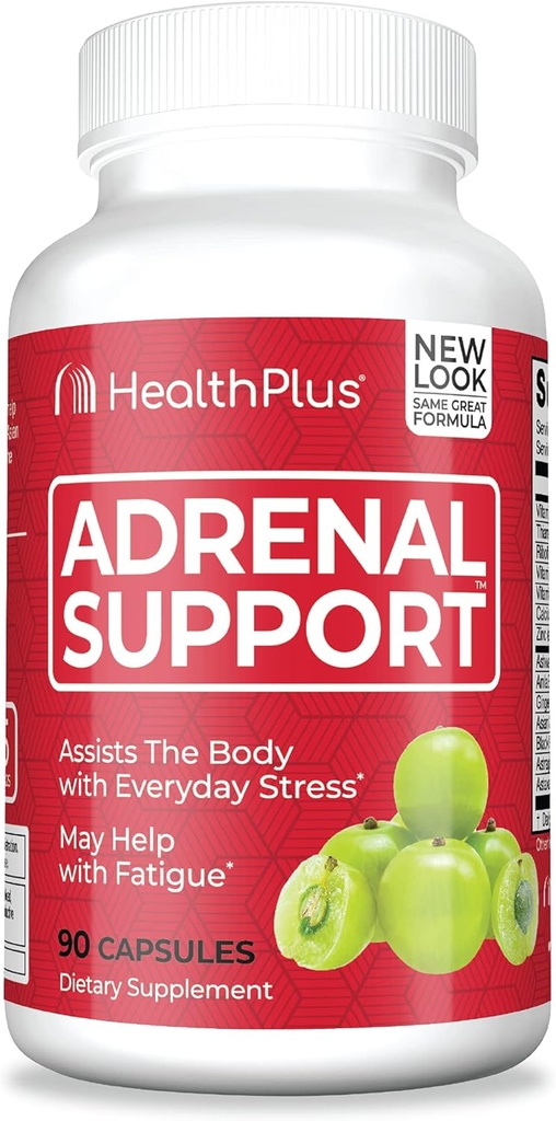 Health Plus Adrenal Cleanse Ashwagandha Capsules voor adrenal functie en antioxidant ondersteuning en stress verlichting, 90 capsules