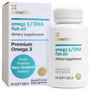 Xtendlife Omega 3 DHA Visolie - 1100mg met 700mg DHA en 300mg EPA - Omega 3 6 9 Supplement voor hart en hersenen - 1 maand levering (60 Telling)