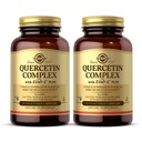 Solgar Quercetin Complex met Ester-C Plus - 50 plantaardige capsules, Pack of 2 - Immune Health Support - Voorzichtig met de Maag Vitamine C - Non-GMO, Veganistisch, Glutenvrij, Kosher - 50 Totaal porties