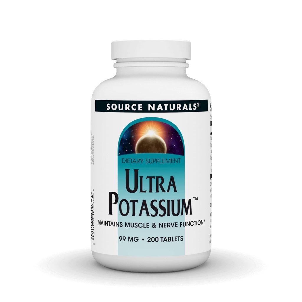 Bron Naturals Ultra Kalium 99 mg Handhaaft Spier- en Zenuwfunctie - Dieetsupplement - 200 tabletten
