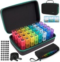 Organisateur mensuel de pilules 3 fois par jour, 31 jours Organisateur de pilules 3 fois par jour, mois Organisateur de médicaments, boîtes de pilules de médicaments avec 32 compartiments quotidiens et portable de médicaments de voyage de 7 jours