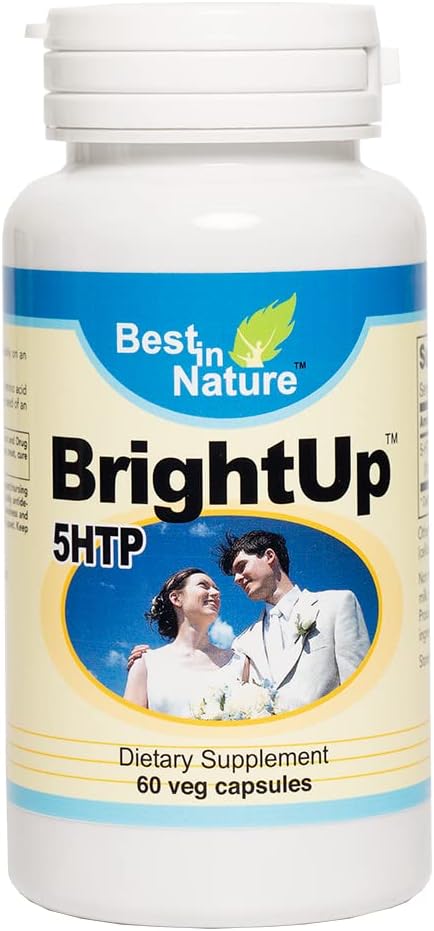 BrightUpTM-5 HTP - Healthy Mood Support Supplement met Griffonia simplicifolia Extract, De Intermediate Metaboliet Tussen de Amino Acid L-tryptofaan en serotonine.