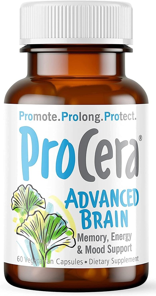 Procera Advanced Brain - Fast Acting - Ingrediënten Ondersteund door 100+ Studies - Verbeteren Geheugen, Herinneren - Concentratie - Clears Mist - Mentale Clarity - Langzaam Cognitive Decline - 60 Tellen