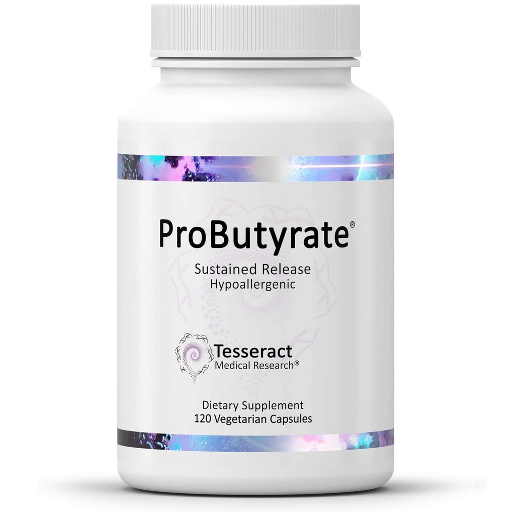 Tesseract Medisch Onderzoek ProButyrate Gut Health Supplement, Butyric Acid Complex, Gastro-intestinale Ondersteuning Supplement, helpt het herstellen van evenwicht om Gut Microbiome, 600mg, 120 Capsules stabiliseren