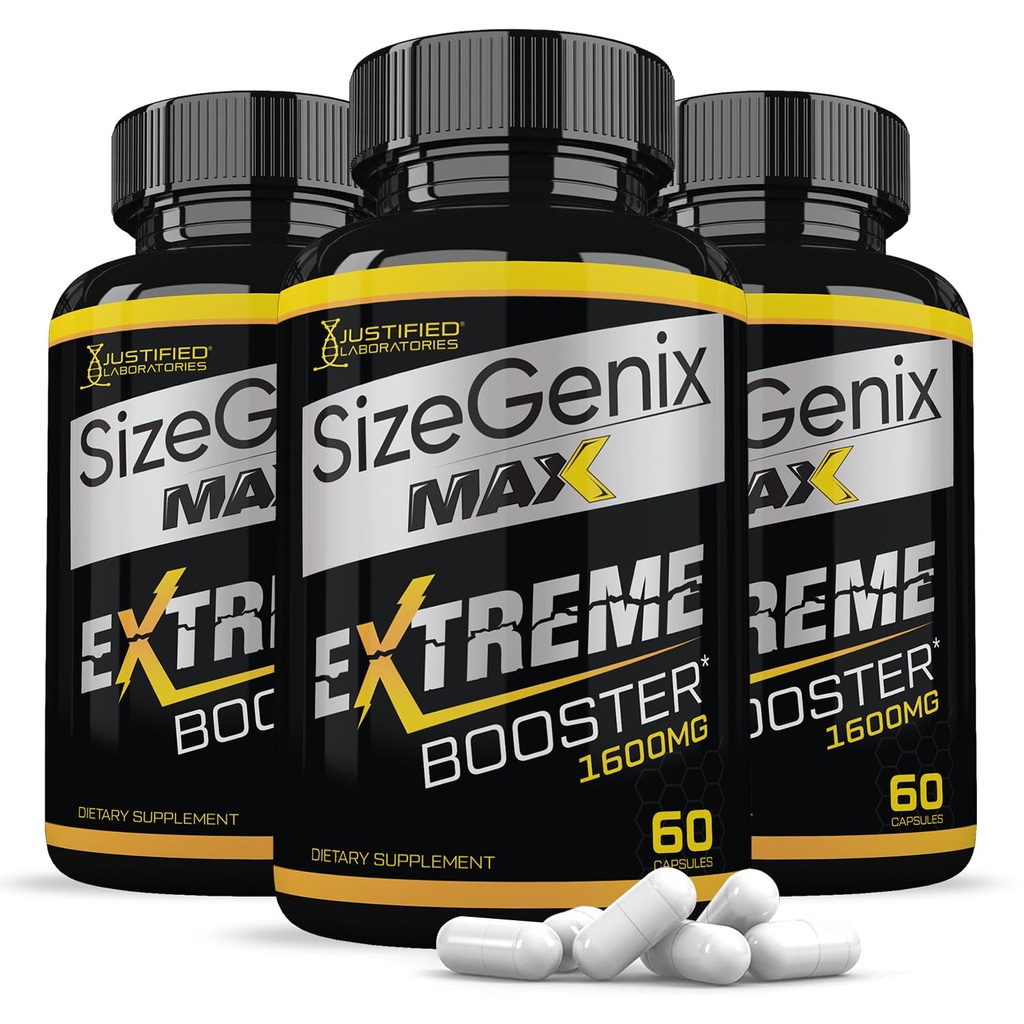 (3 Pack) Sizegenix Max 1600MG Advanced Men's Health Formula 180 Capsules