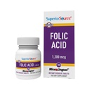 Superior Bron Foliumzuur 1200 mcg - Ondersteunt Hart, Immuun & Zenuwstelsel - 100 Tabletten voor sublinguaal gebruik