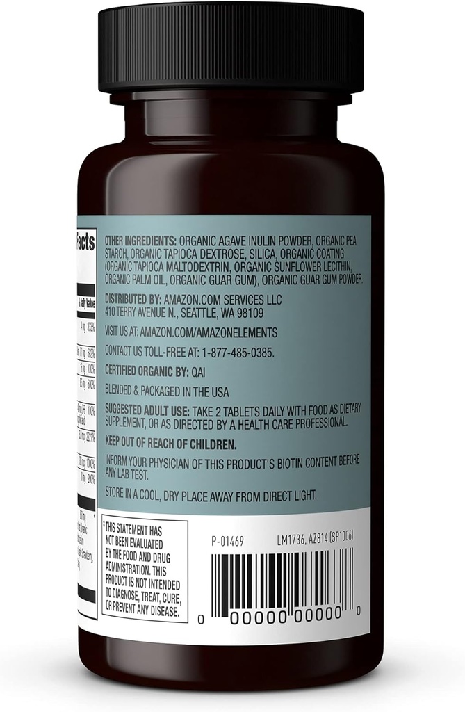 Elementen Organisch Whole Food B Complex, 60 tabletten (verpakking 2)
