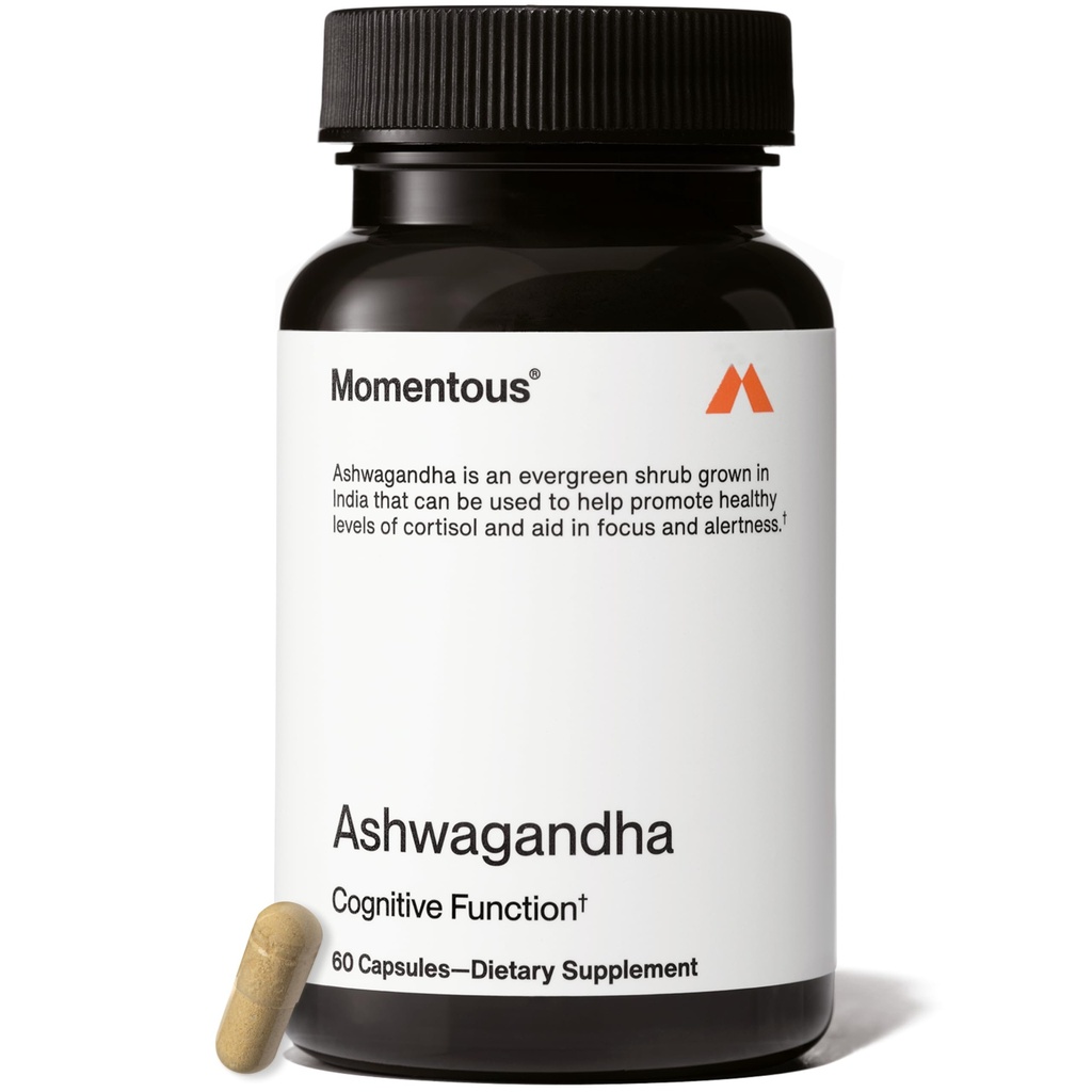 Supplément d'Ashwagandha - 300 mg NooGandha Extrait d'Ashwagandha - Performance cognitive, alerte et soutien focal - NSF certifié pour le sport - Vegan - sans OGM et sans gluten - 60 portions