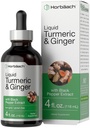 Horbaach Turcuma et supplément de gingembre gouttes de 4 fl oz avec extrait de poivre noir.