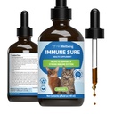 Pet Wellbeing Immune Sure for Cats - Ondersteunt Normale Immune Defenses, Gut Flora Balance, Andrographis, Echinacea, Vitamine C, Zink - Veterinair-geformuleerd Kruidensupplement 4 oz (118 ml)