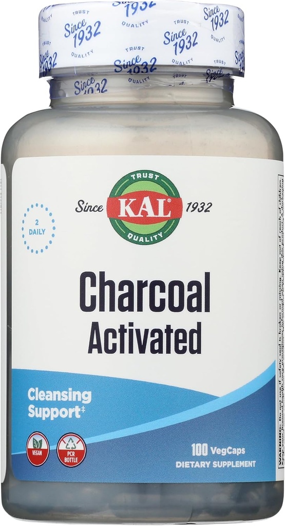 KAL Charcoal, 280 mg, 100 capsules