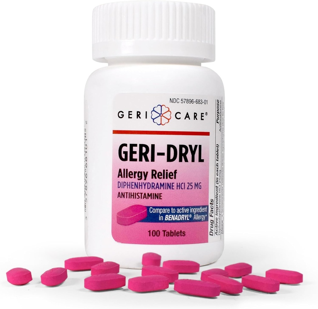 Geri-Dryl Allergie Relief Tablets (100 tellingen) door GeriCare
