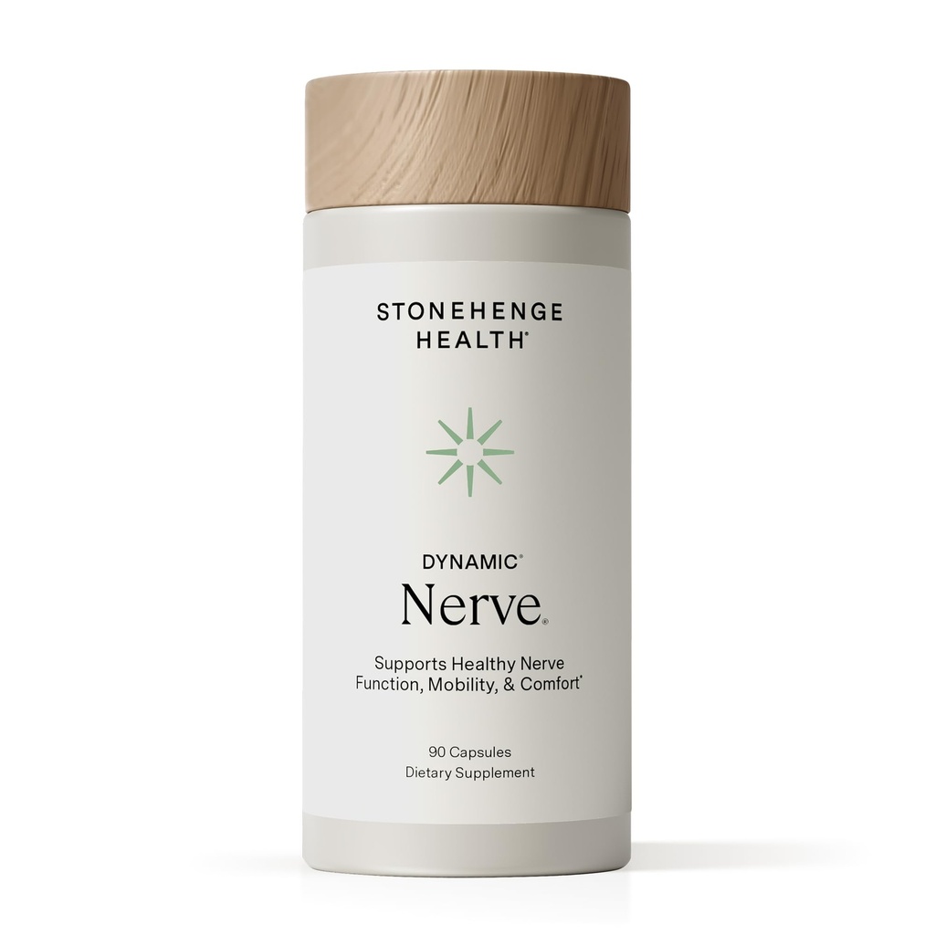 Stonehenge Health Dynamic Nerve Supplement - Ondersteunt zenuwfunctie in vingers, tenen, handen en voeten met Alpha Lipoïne ALA, Benfotiamine, Pea, Robuust B Complex, Boswellia