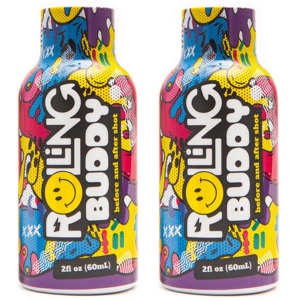 Pre en post Rave Recovery Shot - Rave veilig, No 5HTP, Jaw Clench Relief, Essentiële Vitaminen voor Hersenen & Lichaamsbescherming voor en na Rave Antioxidant Shot 2-pack (1)