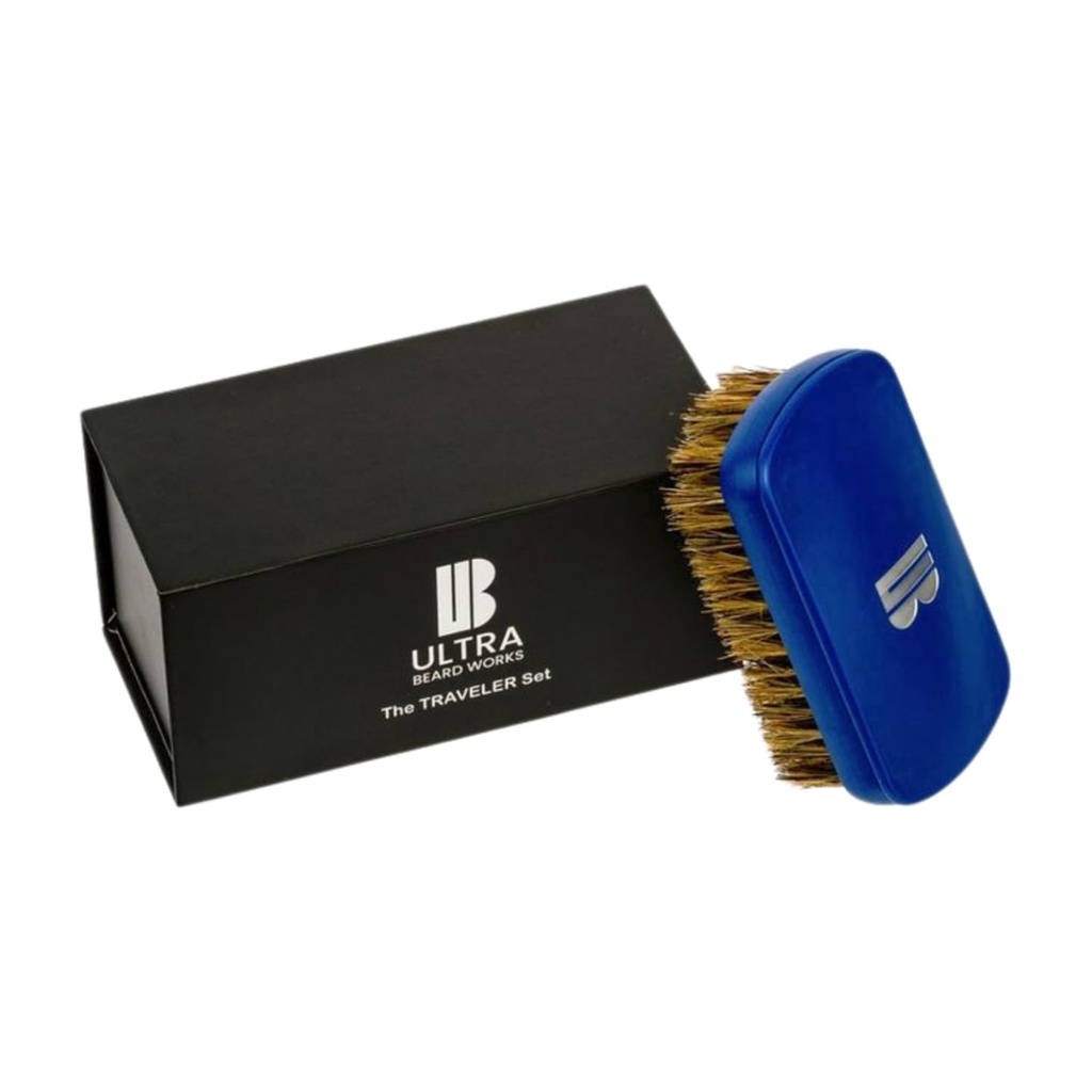 Magnetized High-end Baard Penseel Set De Traveler Set bevat een afneembare spiegel en borstelborstel. De Ultimate Brush is verkrijgbaar in drie sets en meerdere kleuren.