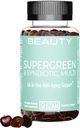 SUPERGREENS Super Greens Superfood Gummies w Spiruline Moringa Lions Mane Turmeric Green Tea Elderberry Ashwagandha